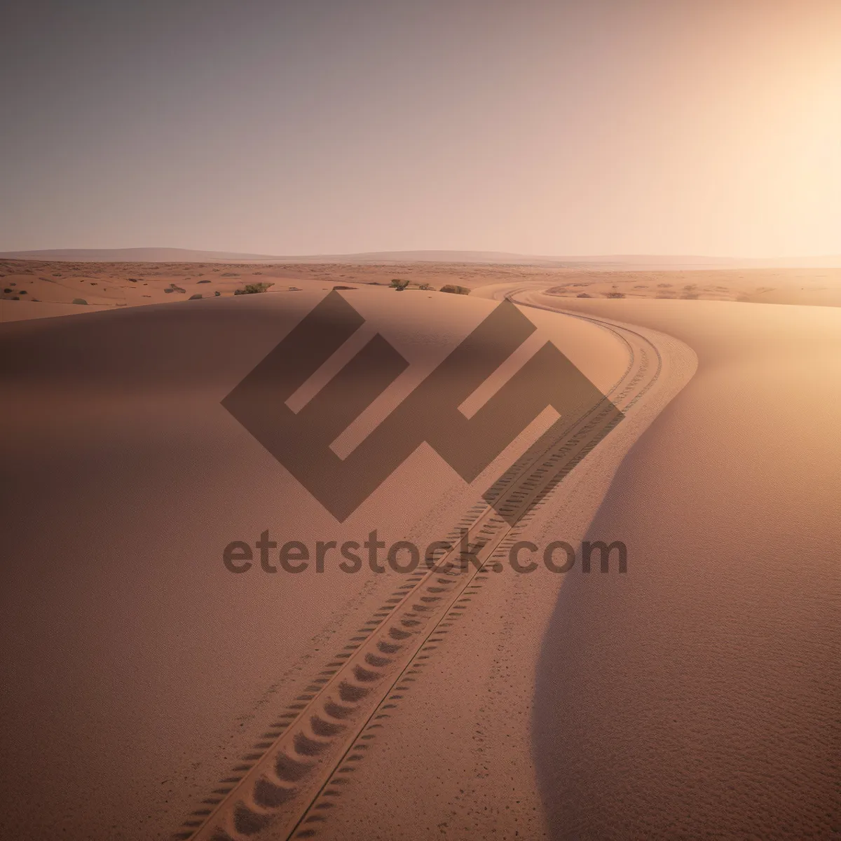 Picture of Serenity by the Sandy Shores: A Captivating Beachscape at Sunset