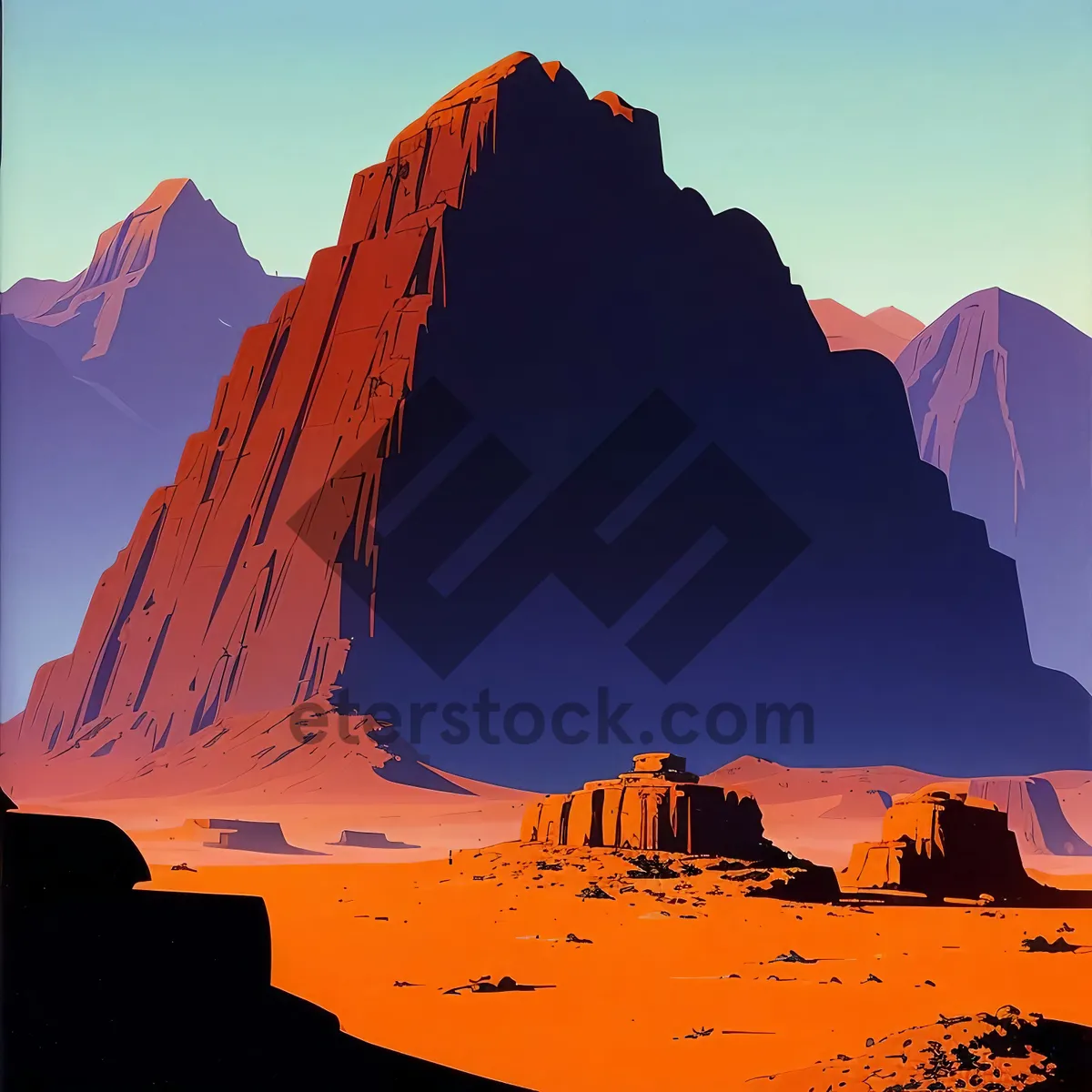 Picture of Geographic Atlas: Desert Landscape, World Shape