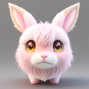 Fluffy Bunny with Adorable Ears