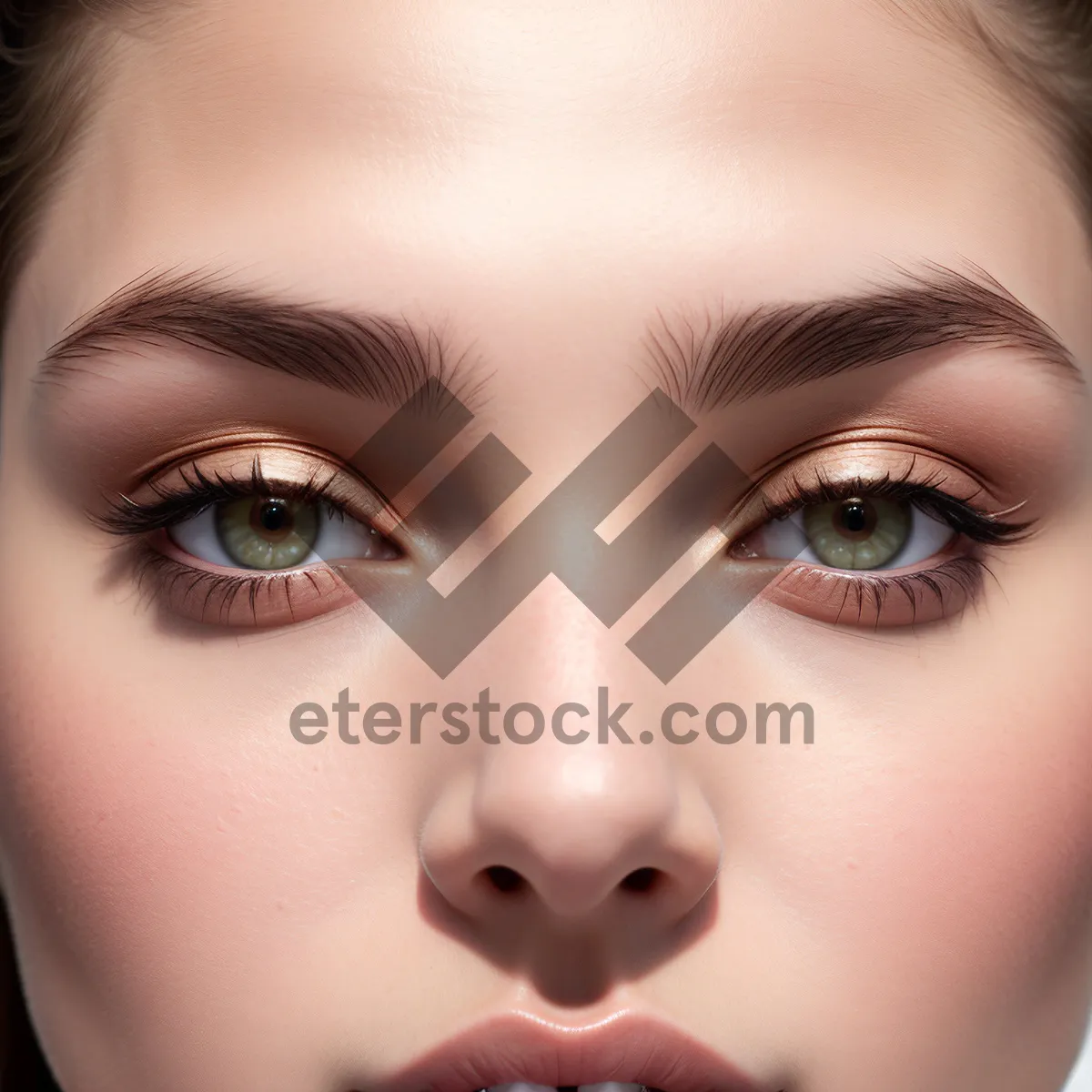Picture of Radiant Beauty: Sensual Closeup of a Lovely Model's Face