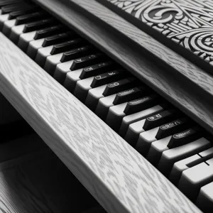 Electric Keyboard: Synthesizer with Upright Black Keys