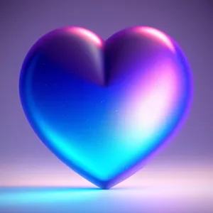 Shiny Heart Button: Colorful 3D Glass Icon