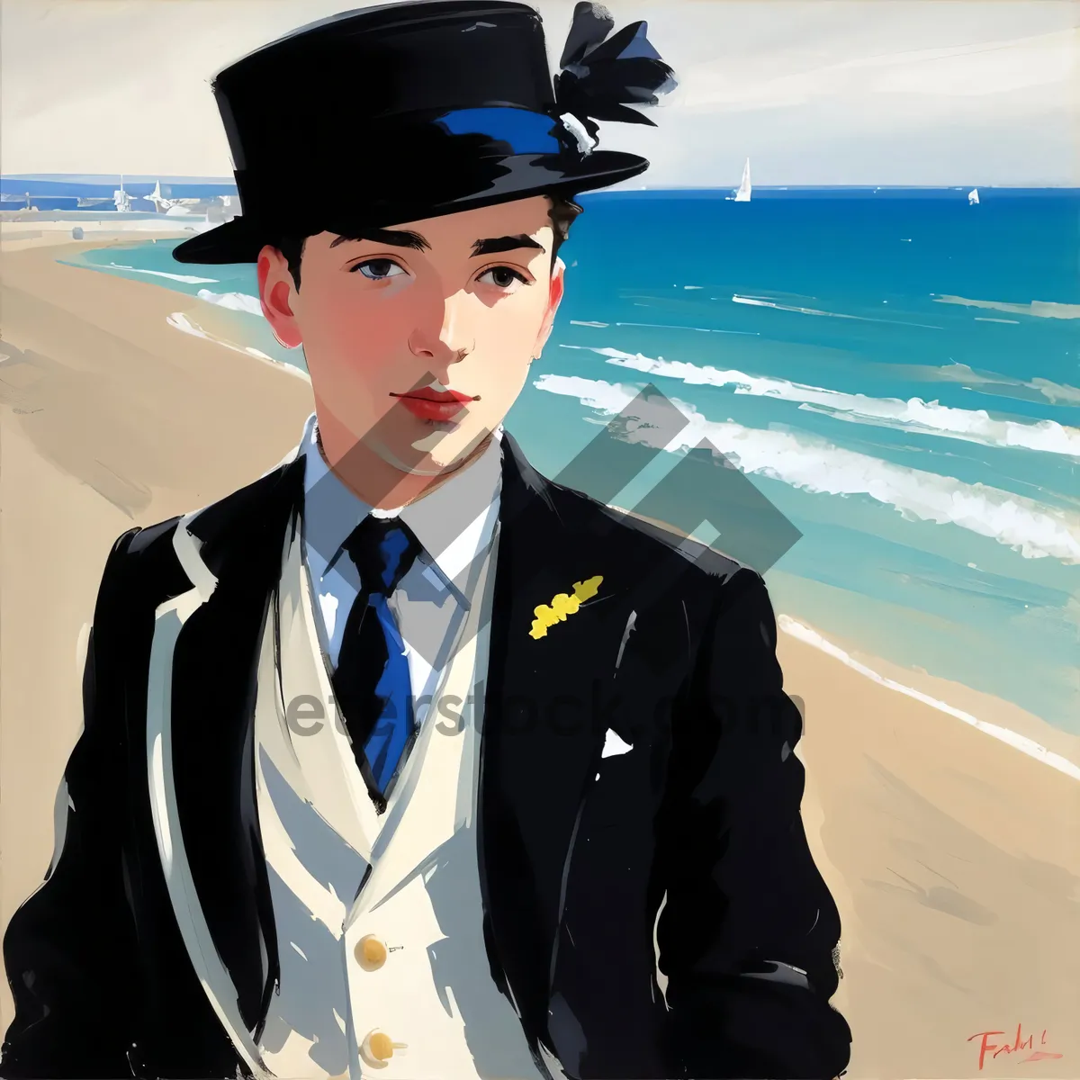 Picture of Successful Professional in Business Suit Smiling