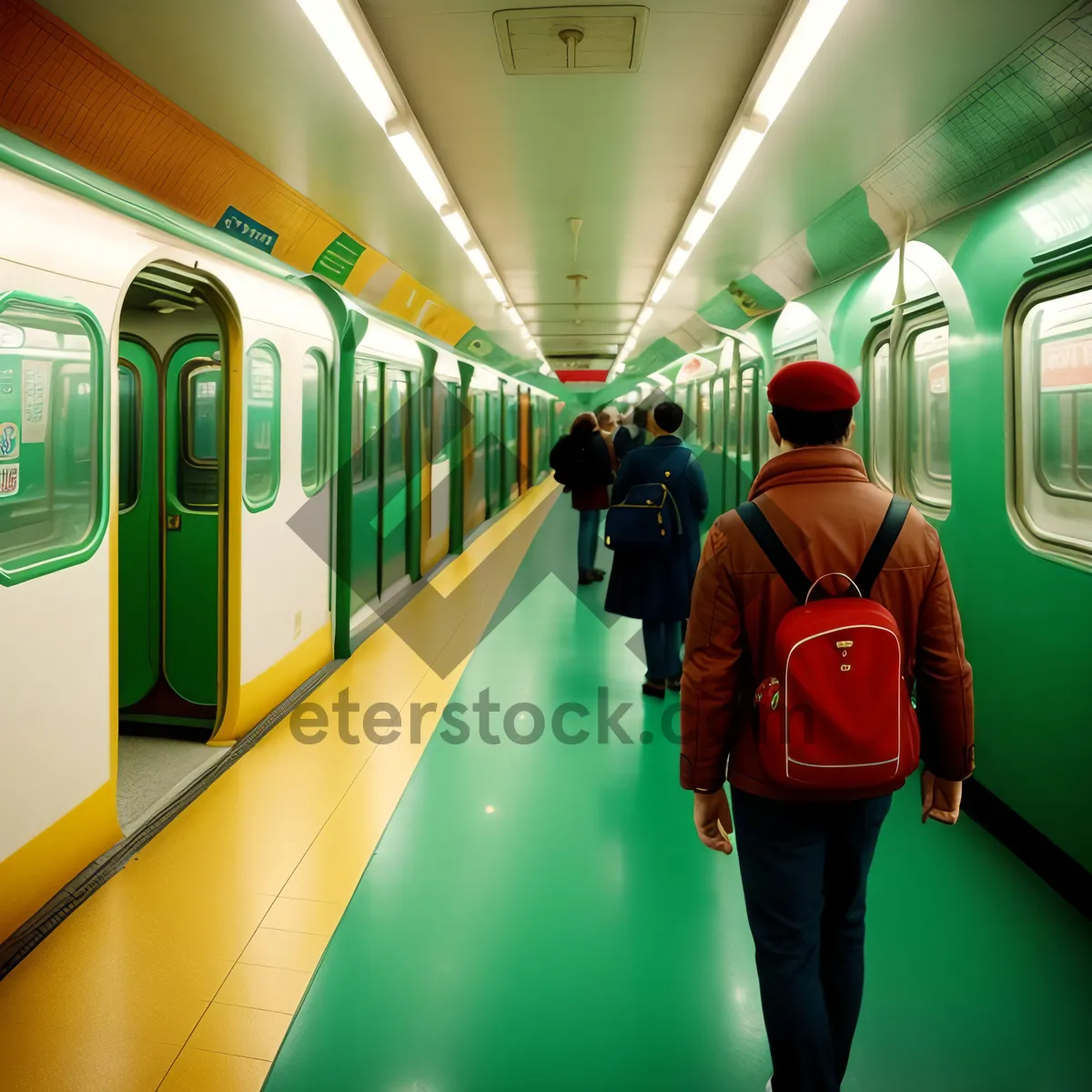 Picture of Modern Urban Subway Train Station Interior