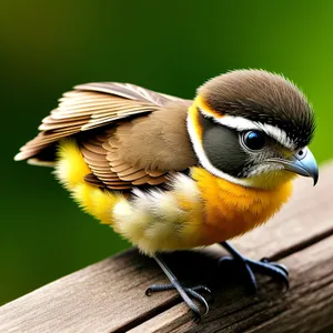 Colorful Finch Perched on Tree Branch