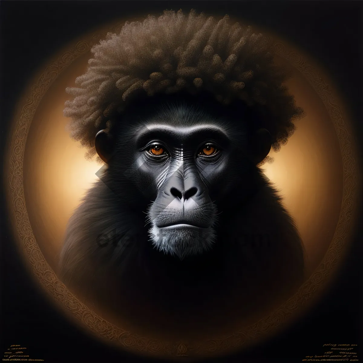 Picture of Wild Primate Portrait: Majestic Ape in the Wilderness