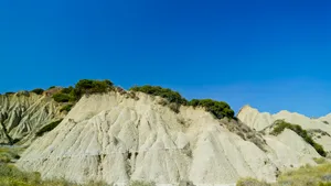 Mountain Peak in National Park under Summer Sky