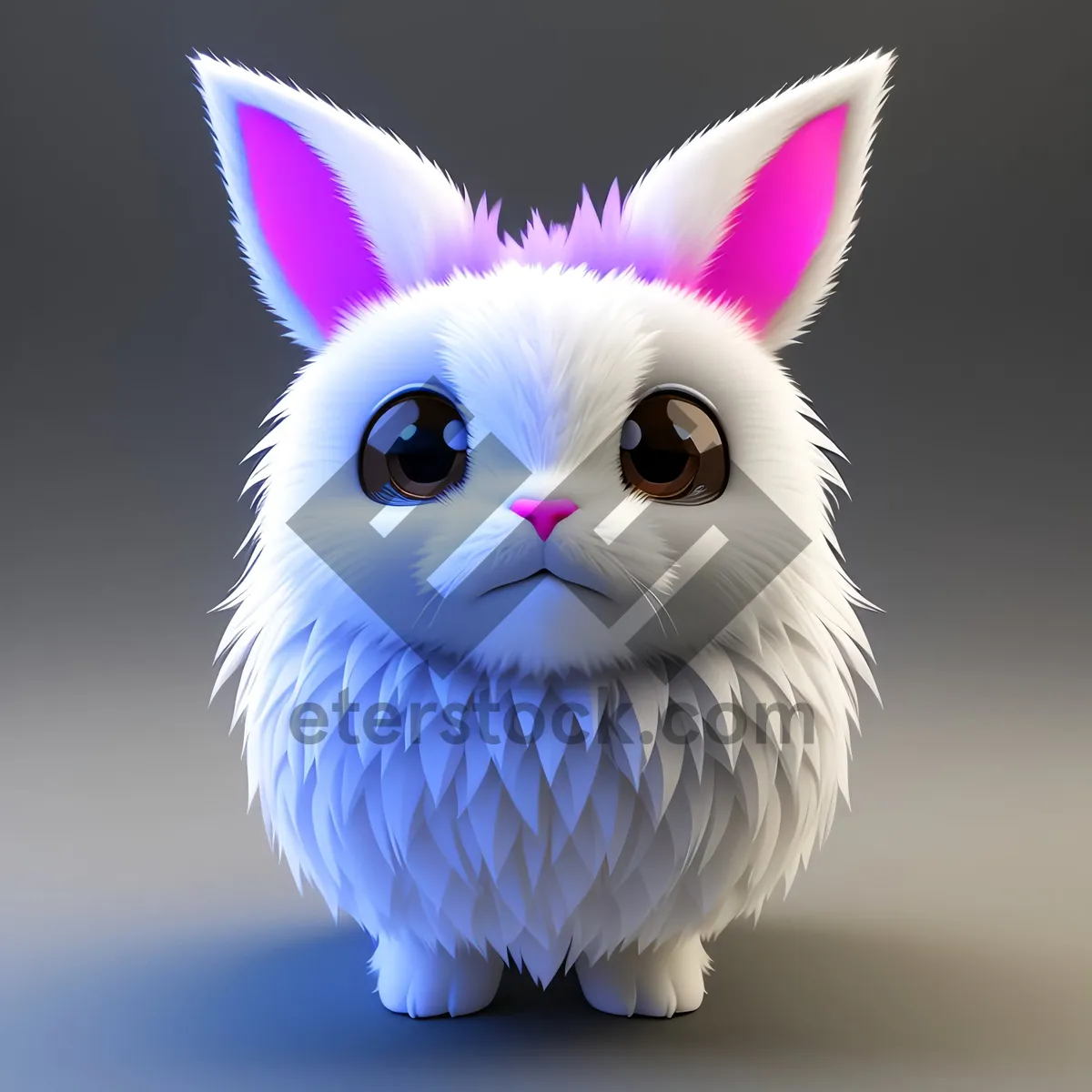 Picture of Fluffy Bunny Kitty - Adorable Pet Portrait