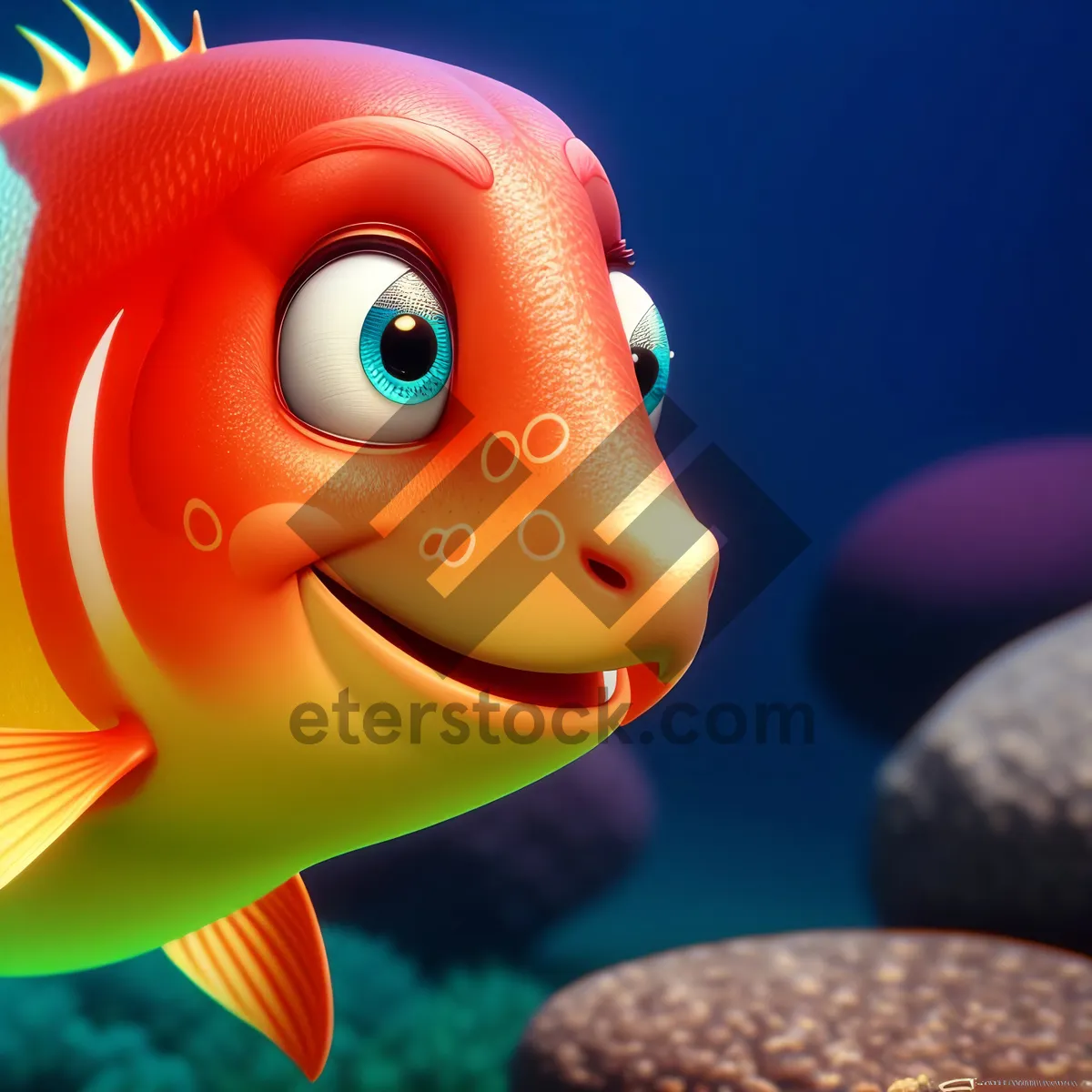 Picture of Cute Cartoon Sea Animal Clip Art