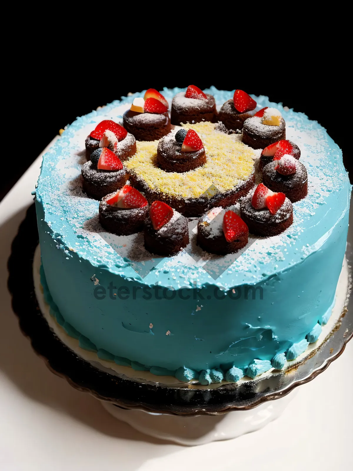 Picture of Delectable Berry Trifle Dessert on Plate