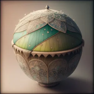 Shiny Earthenware Lampshade - Ceramic Sphere Globe