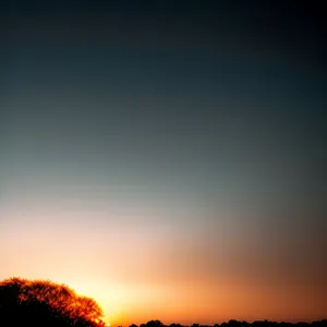 Vibrant Summer Sunset Over Clouds