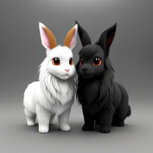 Fluffy Bunny Rabbit - Adorable Easter Pet with Big Eyes