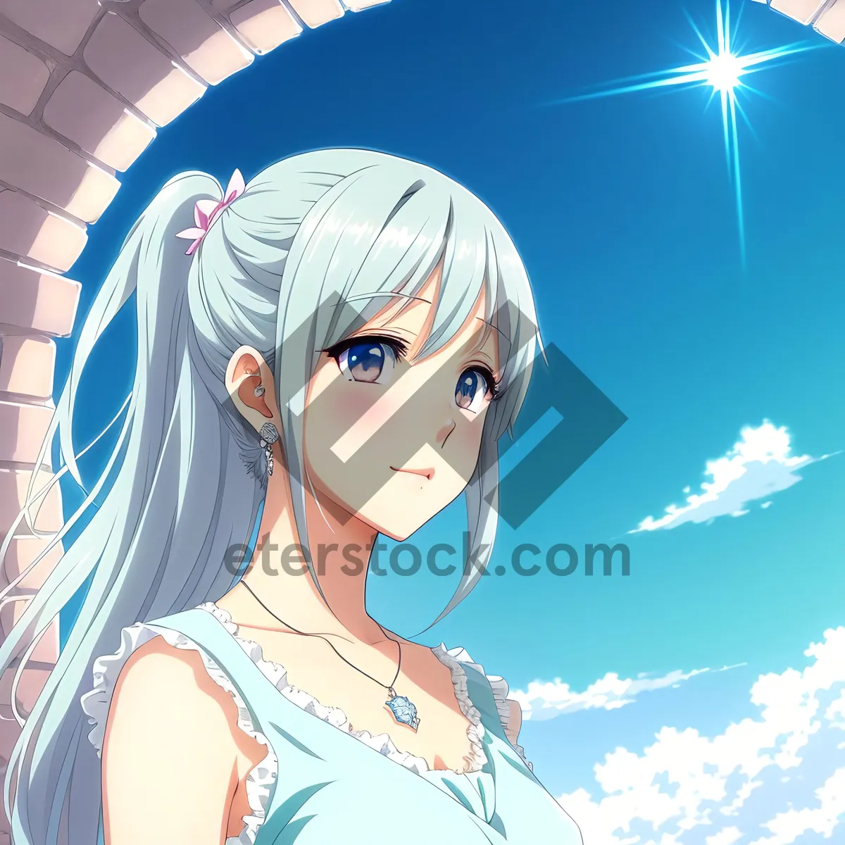 Picture of Enchanting Cartoon Lady with Alluring Charm