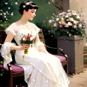 Joyful Wedding Bliss: Smiling Bride and Groom Embrace Love