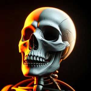 Death's Anatomy: Sculpted Human Skull Bust