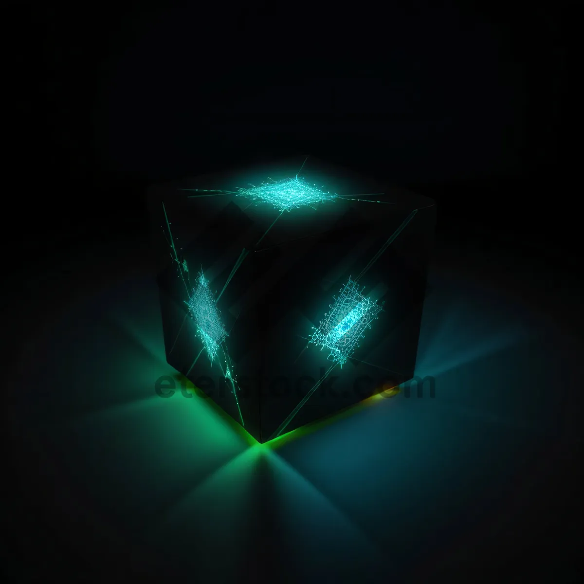 Picture of Black Fractal Energy Graphic Design Wallpaper Element