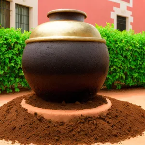 Traditional Brown Decorative Vase Pot