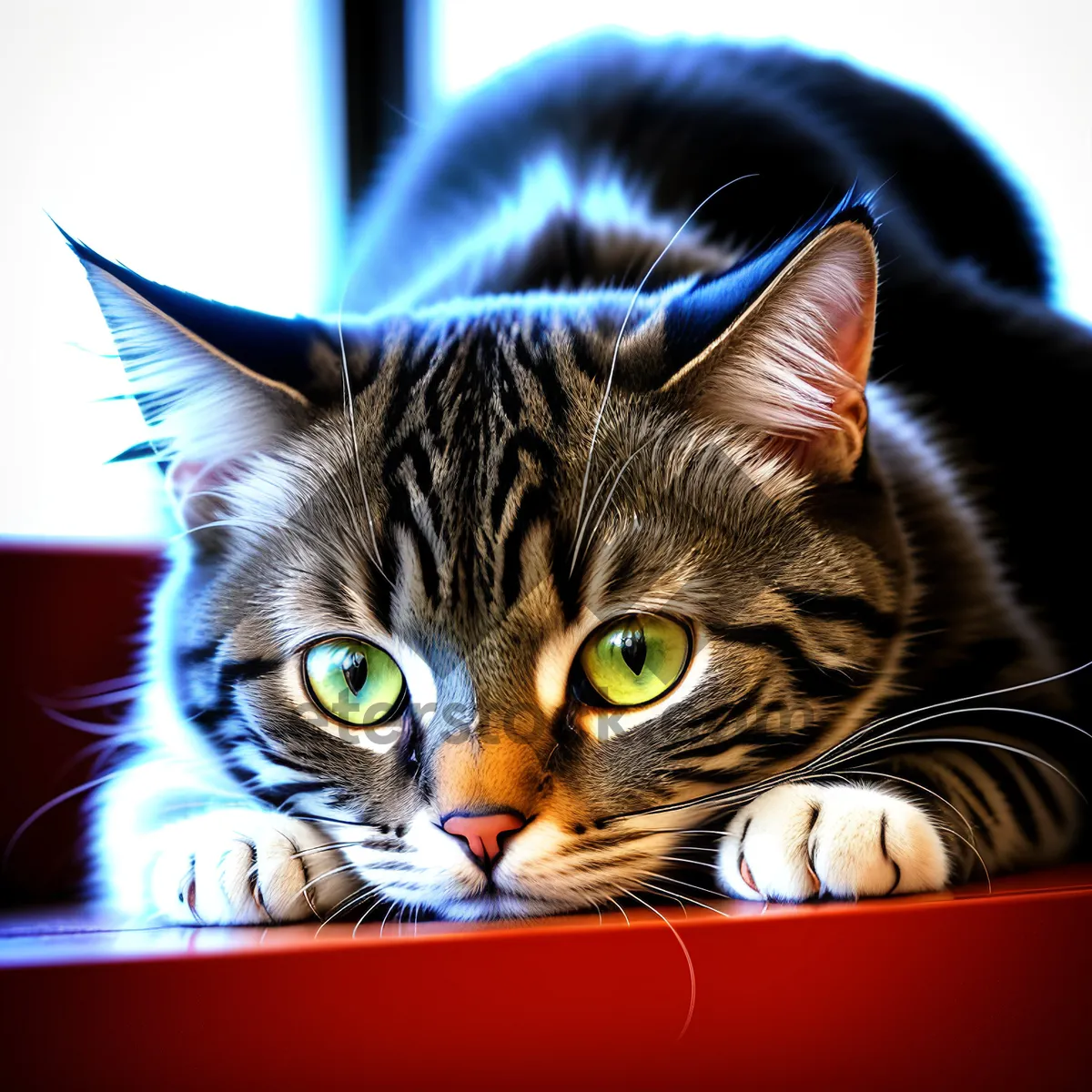 Picture of Adorable Tabby Kitten with Curious Whiskers