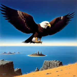 Bald Eagle Soaring in Freedom