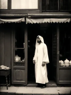 Stylish adult in comfortable bathrobe