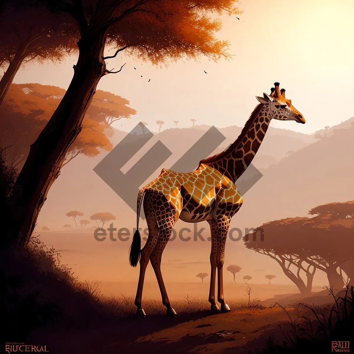 Picture of Safari Wildlife: Majestic Giraffes in Nature Reserve