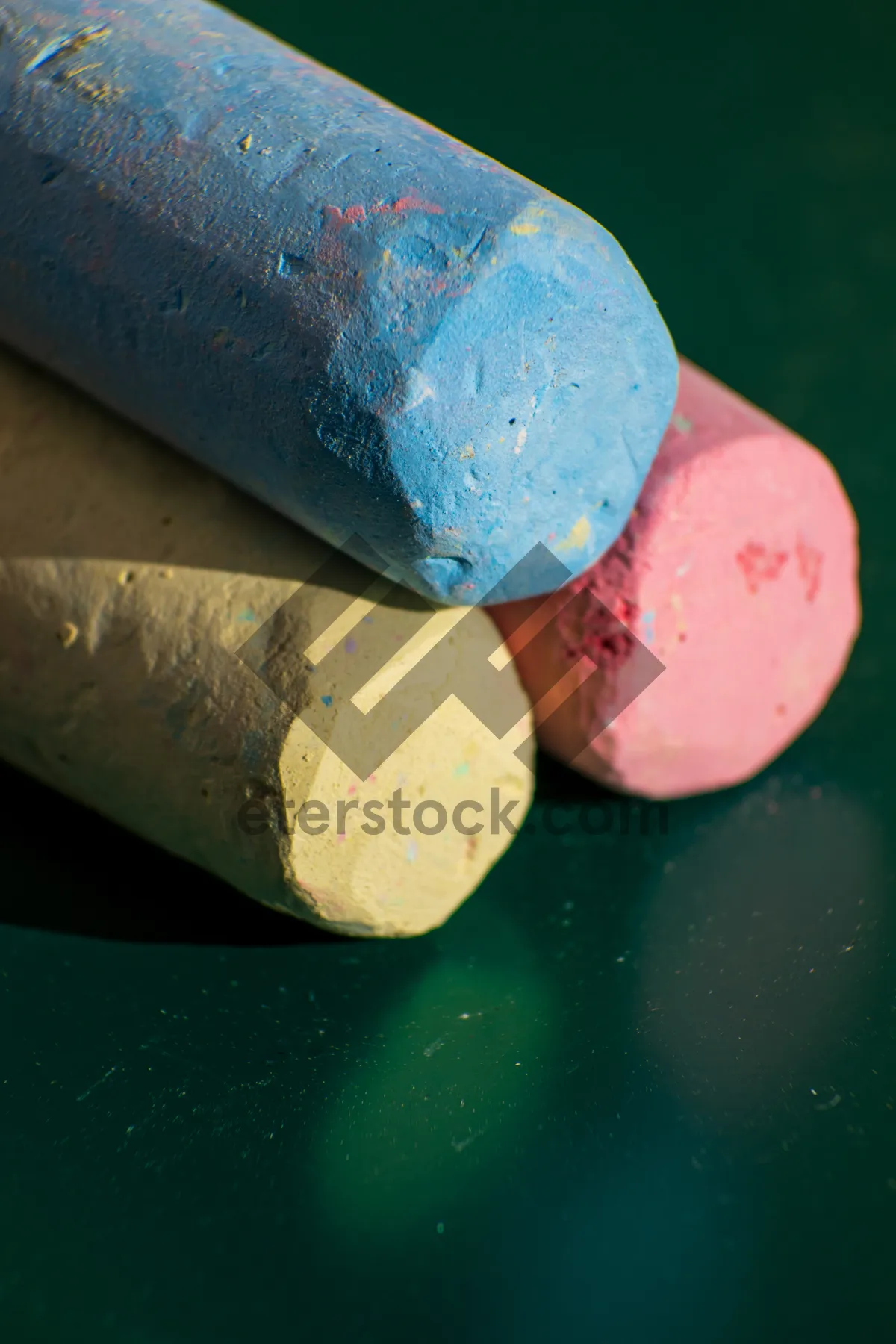 Picture of Colorful Crayons and Chalk for Writing and Drawing