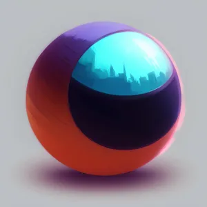 Glossy Colorful Glass Sphere Button Icon