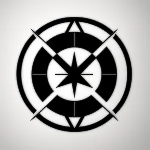 Pirate Symbol Button Set - Black Graphic Design