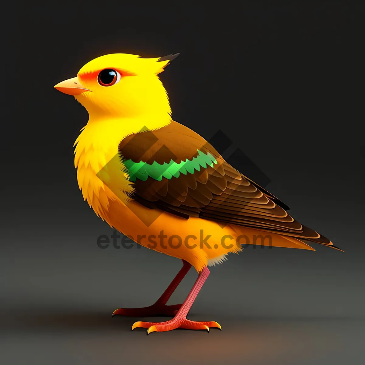 Picture of Beautiful Yellow Winged Bird in its Natural Habitat