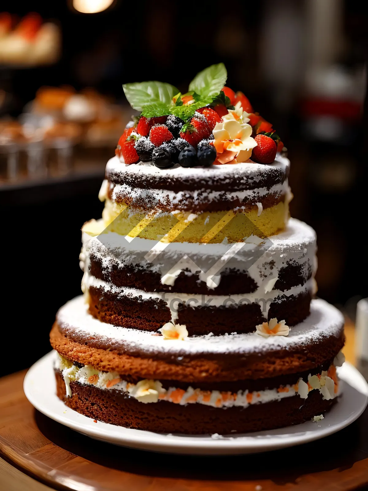 Picture of Delicious Fruit Tart with Creamy Berry Icing