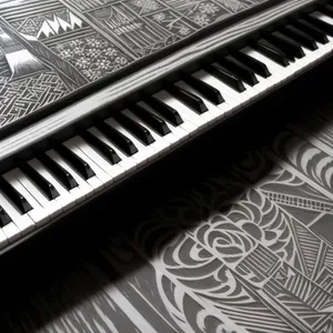 Black Upright Piano Keyboard Instrument