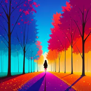 Lightning Alley: A Vibrant Graphic Design Wallpaper