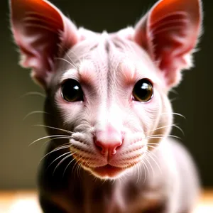 Curious Kitty with Cute Whiskers and Fluffy Fur