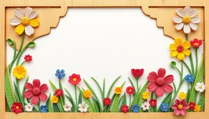 Yellow Floral Frame Design