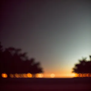 Golden Hour: Sunset Sky with Silhouette Tree