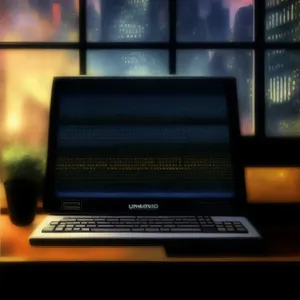 Modern Business Laptop: Digital Workplace for Efficient Work