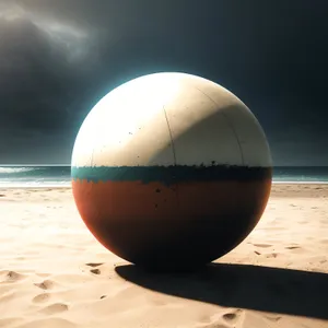 3D Global Sphere in Sunlit Sky