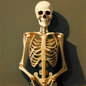 Spooky Skeleton Head in Haunted Pose