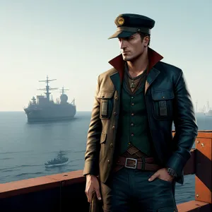 Smartly dressed engineer in trench coat and hat.