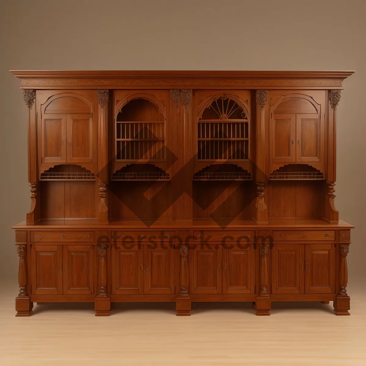 Picture of Wooden Luxury Buffet Cabinet with Plate Rack