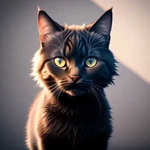 Furry Gray Kitten with Playful Whiskers
