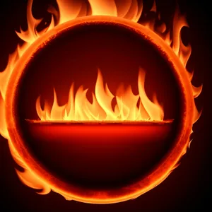 Blazing Icon of Intense Flame in Vibrant Orange.