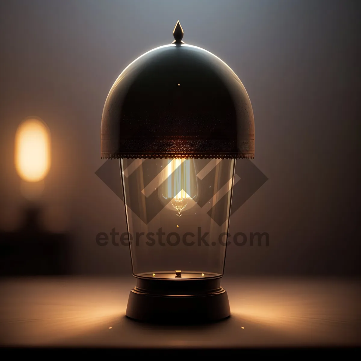 Picture of Electric Lamp with Glass Coffee Pot- Illumination Source