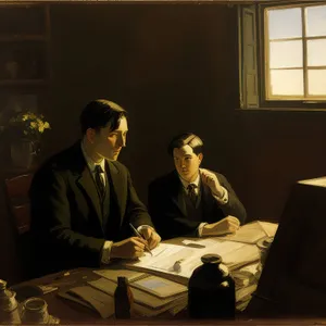 Successful Business Team Meeting at Office Desk