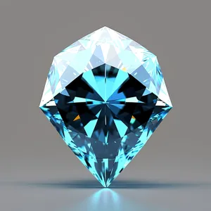 Shimmering Crystal Gem - 3D Symbol of Brilliance