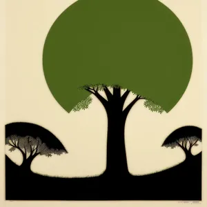 Artistic Silhouette: Graphic Tree Design