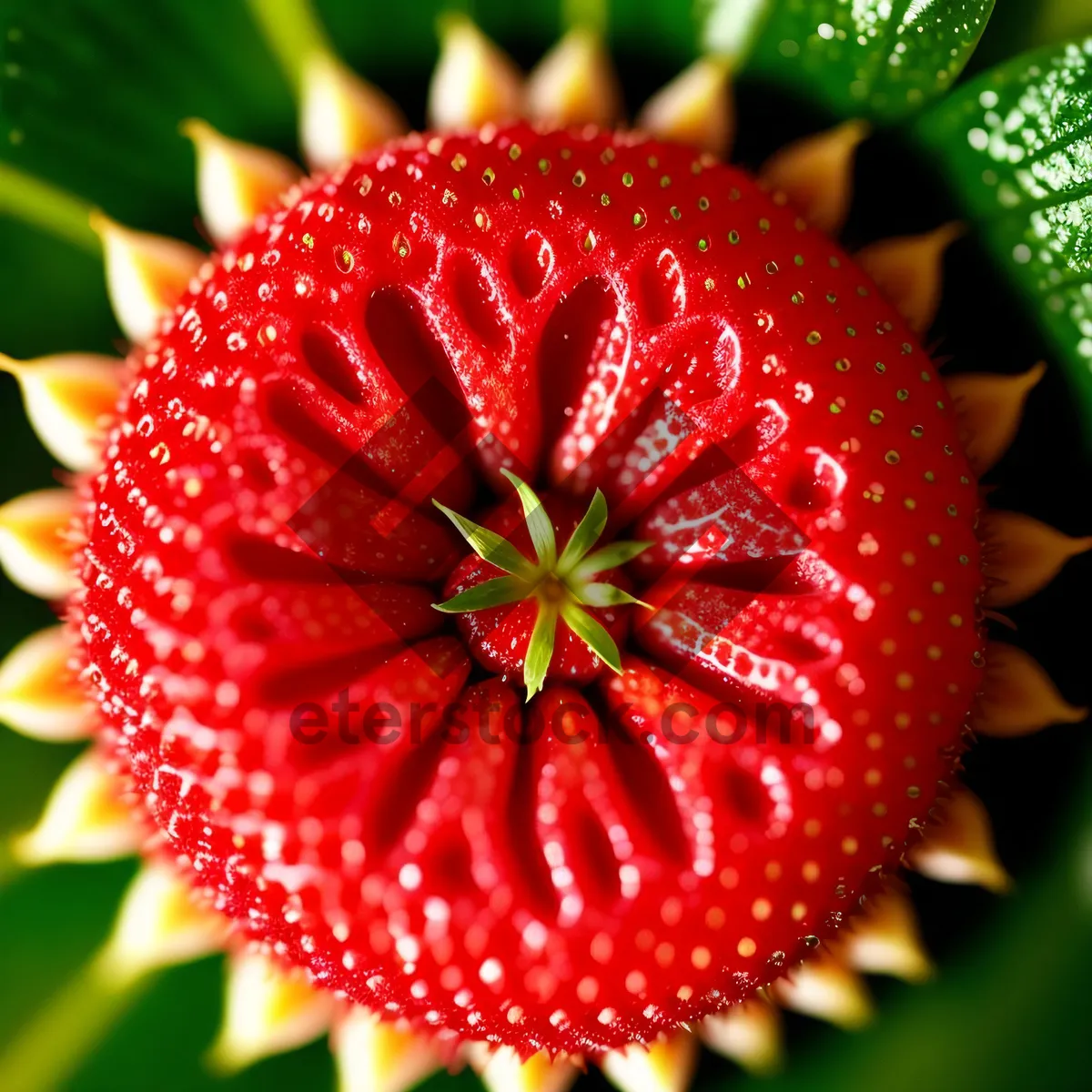 Picture of Freshly Picked Ripe Strawberry Flamingo Delight