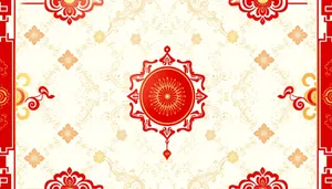Vintage floral arabesque wallpaper border with retro design.