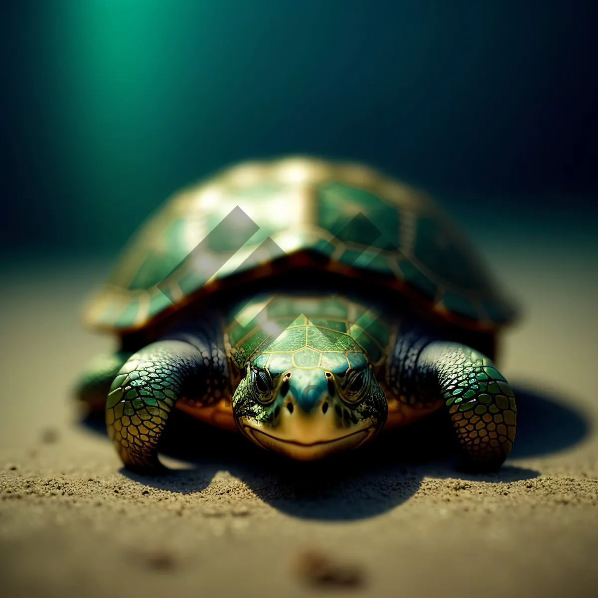 Picture of Serene Shell: Captivating Close-Up of a Majestic Tortoise